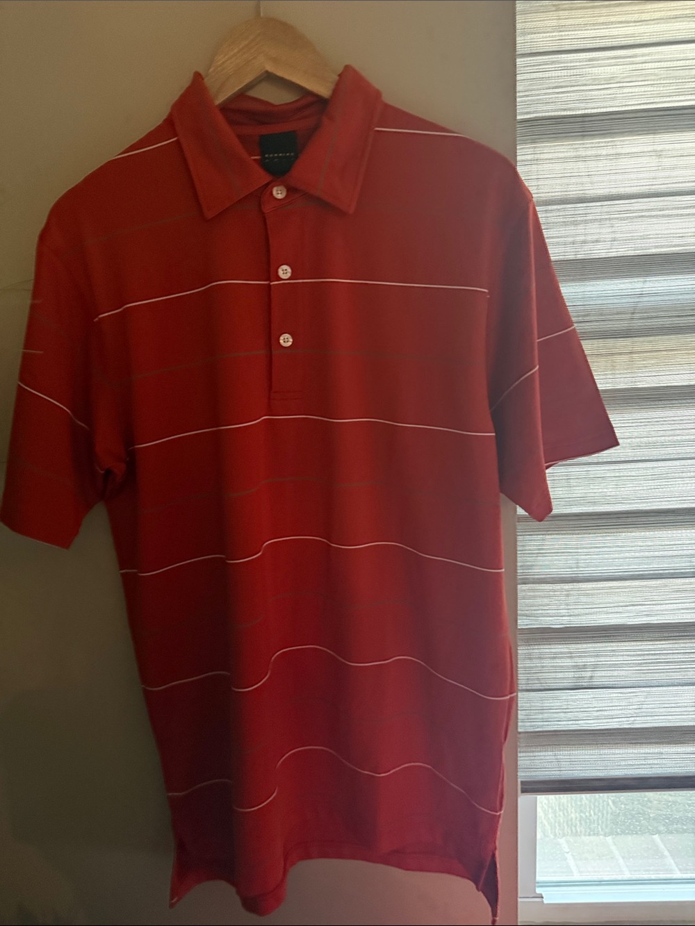 Dunning golf Men's Red Short-Sleeve Polo Shirt size M